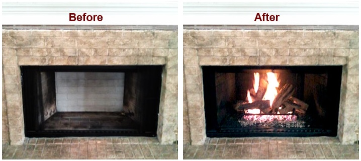 Gas fireplace logs in Atlanta