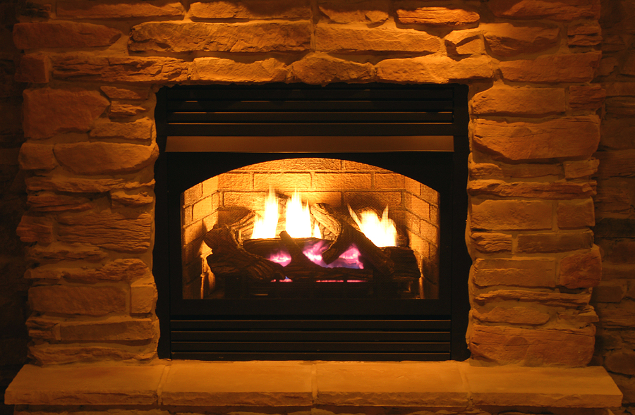 zero-clearance fireplace