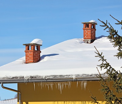 chimney and snow