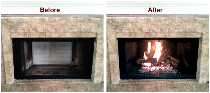 wood to gas fireplace conversion