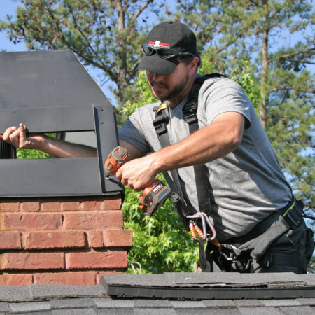 Chimney chase top install in Peachtree City GA