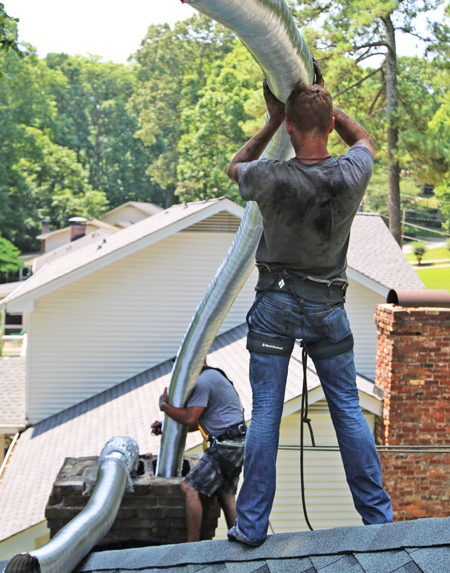 great looking chimney liner installation in alpharetta ga