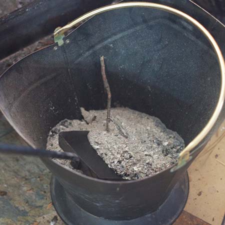 Fireplace ashes