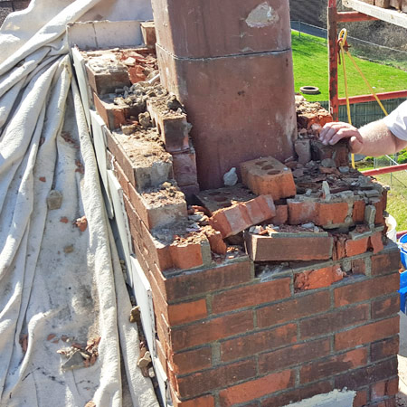 Damaged Chimney Masonry 