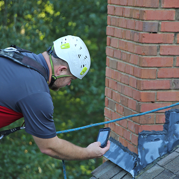 chimney inspection for flashing in peach tree corners, GA