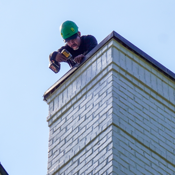 chimney chase cap install