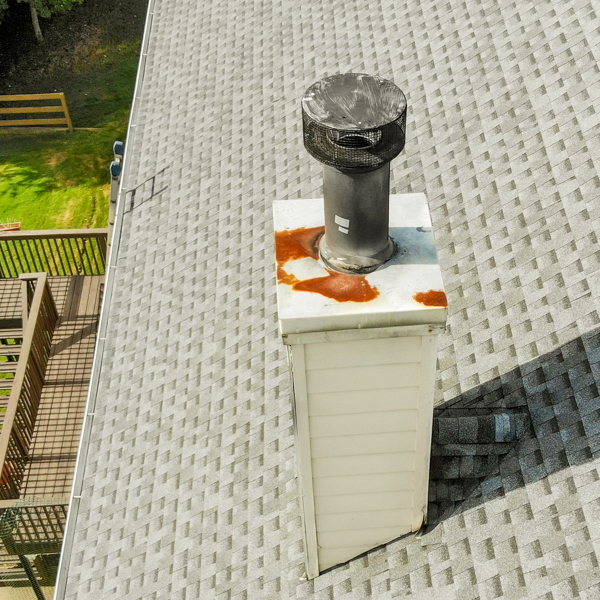 Collegedale TN rusted leaking chimney