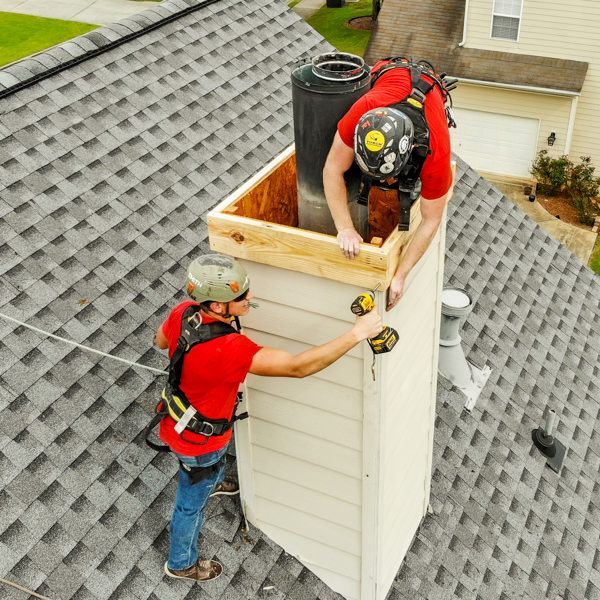 repairing chimney chase cover in Roswell GA