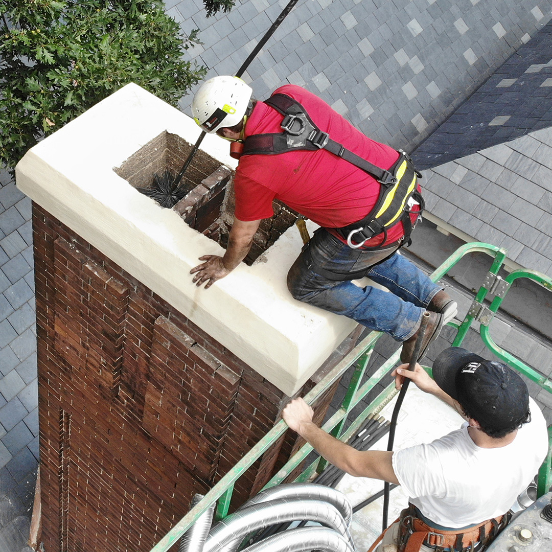 Chimney sweep cleaning in the Virginia-Highland area of Atlanta, GA
