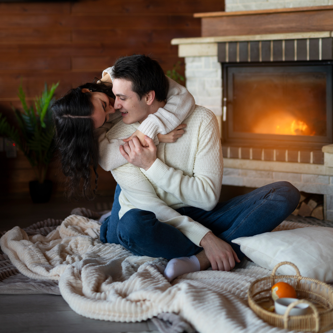 Ambient fireplace enhancing holiday seasons in Birmingham, AL