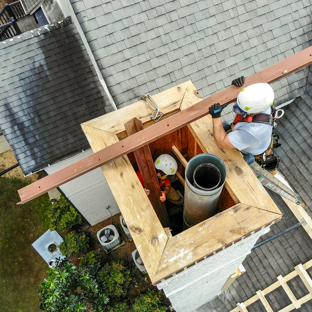 Chimney rebuilding in Jefferson County, AL.