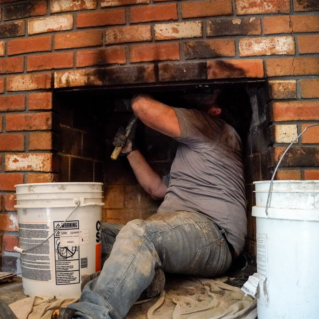 Smoke Chamber Parging in Covington GA